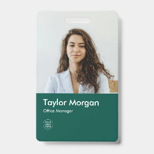 Dark Gree Modern Business ID Card Mitarbeiter-Ab Ausweis