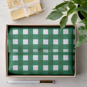 Dark Green Buffalo Karo Kariert Weihnachten Seidenpapier