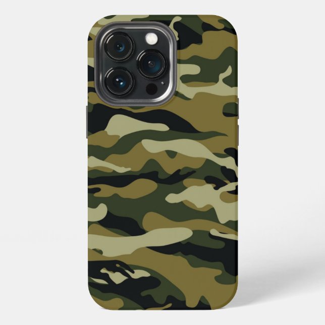 Dark Green Camo iPhone Hülle (Hinten)
