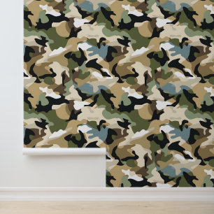 Dark Green Camouflage Tapete