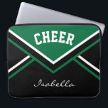 Dark Green Cheerleader Cheerleader Cheer Laptopschutzhülle<br><div class="desc">Cheerleader Electronic Laptop Sleeves. ✔ HINWEIS: ÄNDERN SIE NUR DIE VORLAGEBEREICHE, DIE SIE BENÖTIGEN! 😀 Sie können den Text bei Bedarf entfernen und neu hinzufügen, was immer Sie möchten und welchen Schriftart Sie möchten. 📌 Wenn Sie weitere Anpassungen benötigen, klicken Sie bitte auf den Button "Weitere Anpassungen vornehmen" oder "Design...</div>