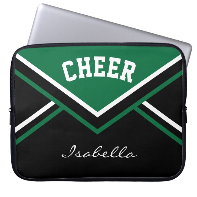Dark Green Cheerleader Cheerleader Cheer Laptopschutzhülle (Vorderseite)