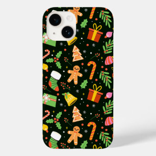 Dark Green Christmas Abstrakt Pattern Case-Mate iPhone 14 Hülle