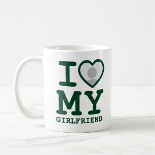 Dark Green Custom I Liebe meine Freundin Foto Text Kaffeetasse