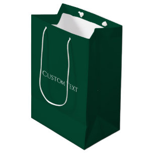 Dark Green Elegant Mittlere Geschenktüte