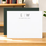 Dark Green Elegant Moderne Minimalistisch Danke<br><div class="desc">Dank unserer Classic Elegant Modern Minimalistisch Monogram Dankeschön an den Stil. Diese sorgfältig gestalteten Karten verbinden zeitlose Eleganz mit zeitgemäßem Minimalismus und sind somit die perfekte Wahl, um Ihre Wertschätzung zu vermitteln. Diese Dankkarten sind mit Präzision und Liebe zum Detail gestaltet und sind mehr als nur Schreibwaren; sie sind personalisierte...</div>