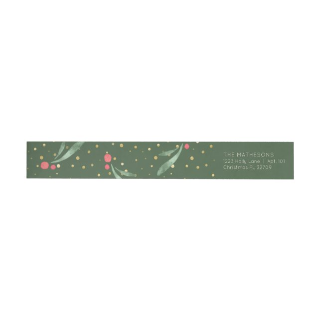 Dark Green Foliage Gold Confetti Weihnachten (Person)