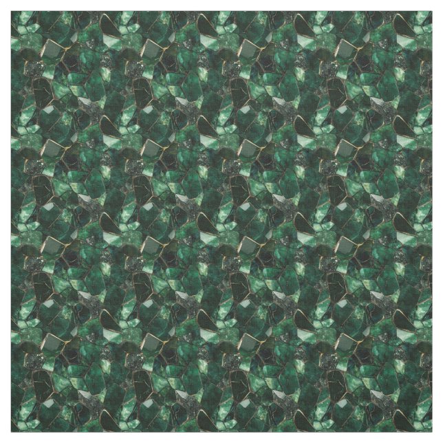 Dark Green Gemstone Stoff (Muster)