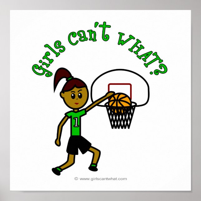 Dark Green Girls Basketball Poster (Vorne)