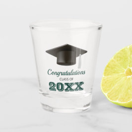 Dark Green gratulieren Uni Graduate Schnapsglas