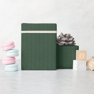 Dark Green Herringbone Muster Wrapping Paper Roll Geschenkpapier