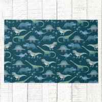 Dark Green Niedlich Dinosaur-Muster