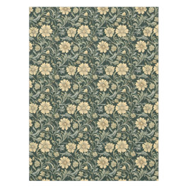 Dark green stylized yellow flowers  pattern  tischdecke