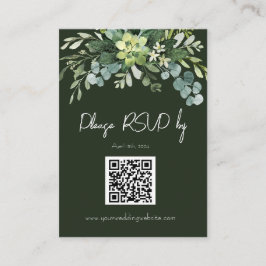 Dark Green und Floral Wedding Einladung UAWG