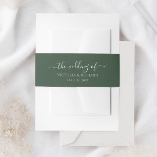Dark Green Wedding Einladungsbanderole
