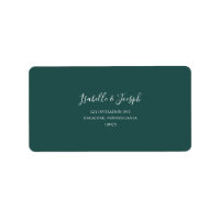 Dark Green Wedding RSVP Adressenmarken