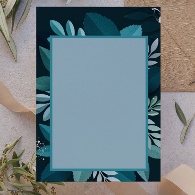 Dark Greenery Elegant Post-it Klebezettel (Von Creator hochgeladen)