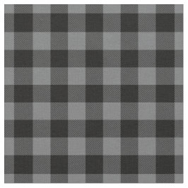 Dark Grey & Black Plaid Gingham Stoff