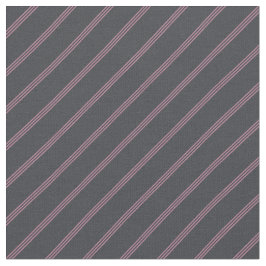 Dark Grey & Pink Stripes Stoff