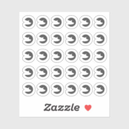 Dark Grey Pork Wedding Guests Meal Choice Aufkleber