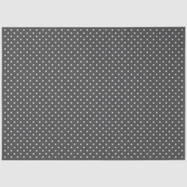 Dark Grey With White Polka Dots Seidenpapier