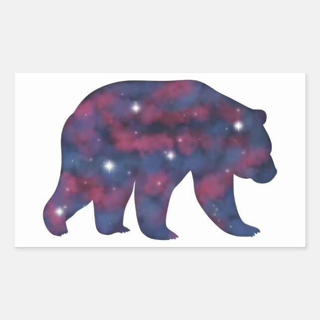 Dark Grizzle Bär Starscape Sticker (Vorderseite)