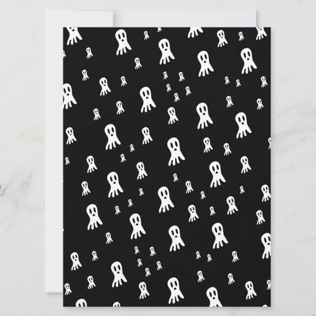 Dark Halloween Ghosts Einladung (Vorderseite)