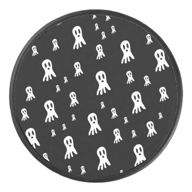 Dark Halloween Ghosts Eishockey Puck (Vorderseite)