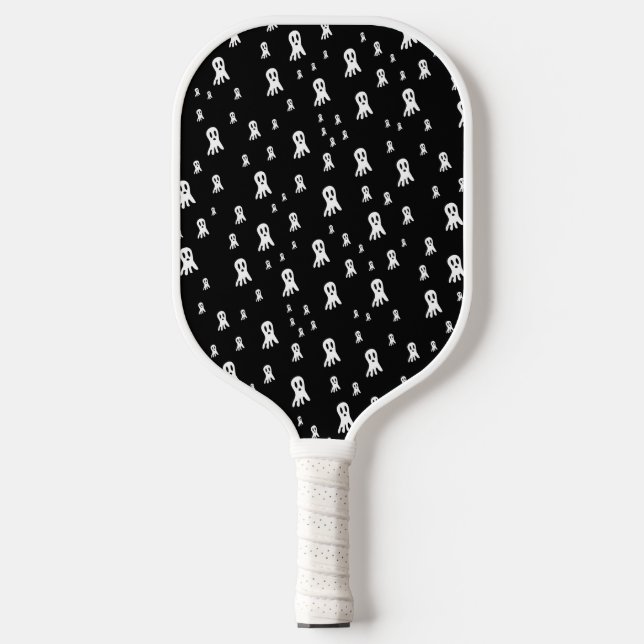Dark Halloween Ghosts Pickleball Schläger (Vorderseite)