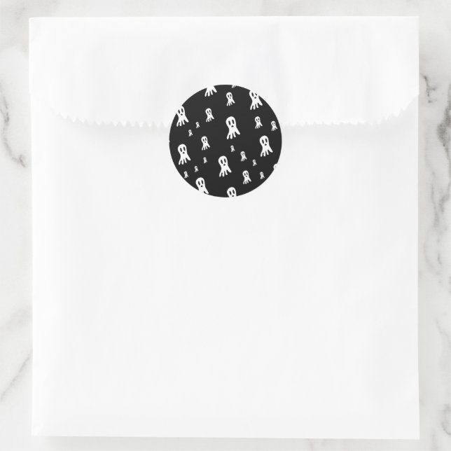 Dark Halloween Ghosts Runder Aufkleber (Tasche)