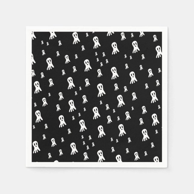 Dark Halloween Ghosts Serviette (Vorderseite)