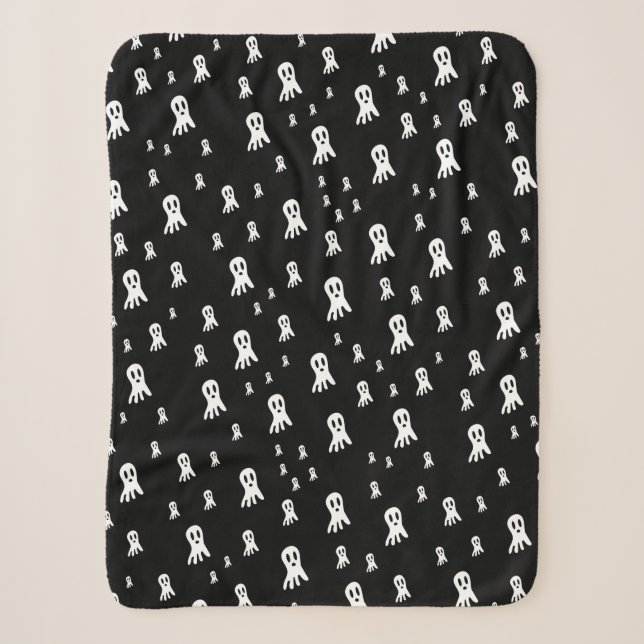 Dark Halloween Ghosts Sherpadecke (Vorderseite)