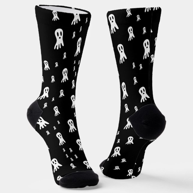 Dark Halloween Ghosts Socken (Gewinkelt)