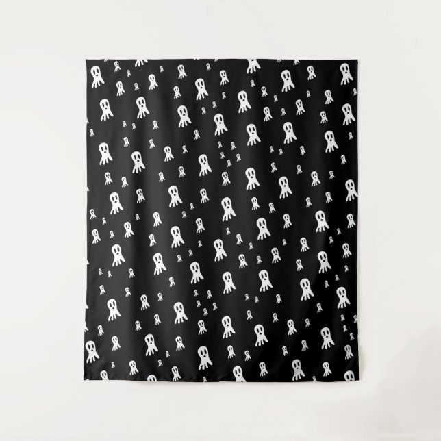 Dark Halloween Ghosts Wandteppich (Vorderseite)