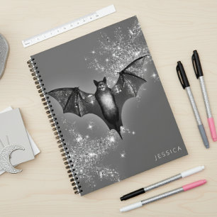 Dark Halloween Glam Bat & Diamonds Wedding Planer