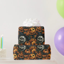 Dark Halloween Pumpkin Geschenkpapier