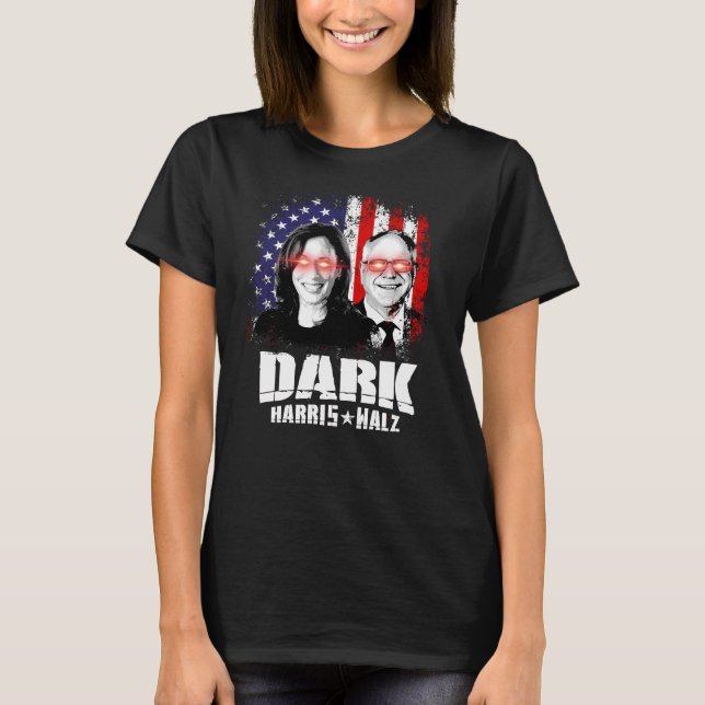 Dark Harris Walz 2024 T-Shirt (Vorderseite)