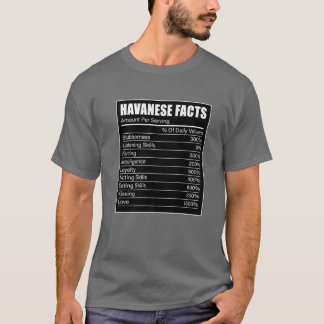 Dark Havanese Facts Dog Havanese Lover Havanese T-Shirt