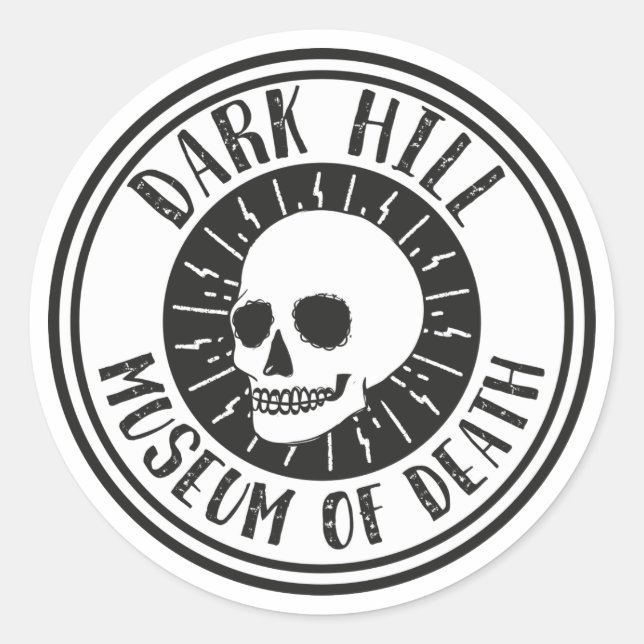 Dark Hill Museum of Death Skull Sticker (Vorderseite)