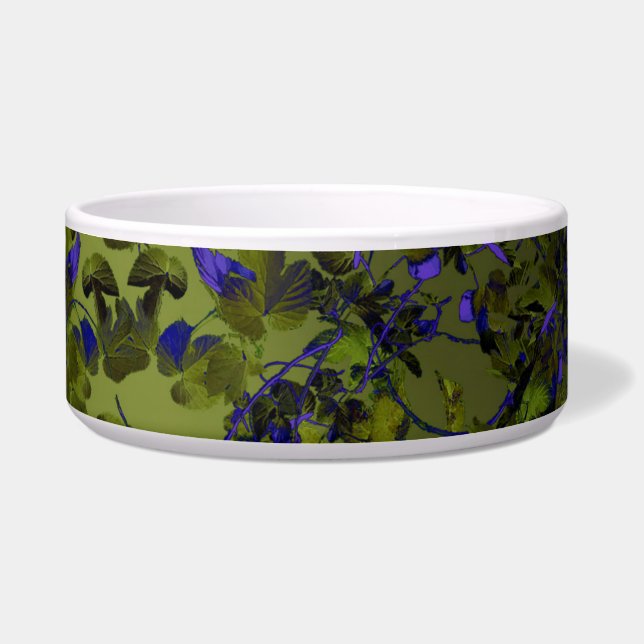 Dark Hops Leaves Abstract Art Food Pet Napf (Vorderseite)