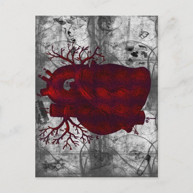 Dark Human Heart Postcard Postkarte (Vorderseite)