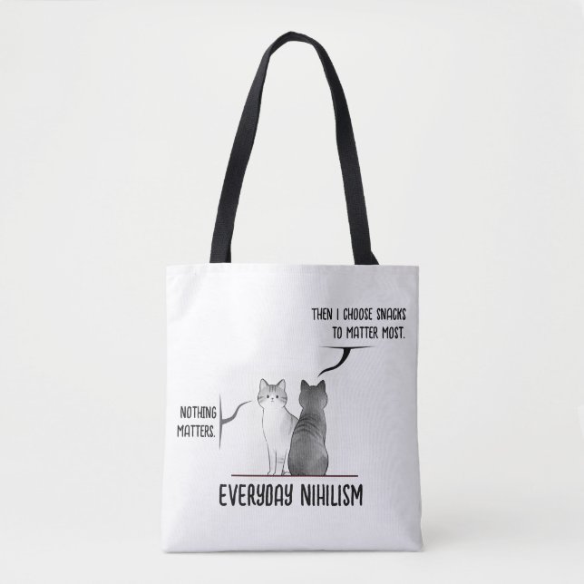Dark Humor Cat Everyday Nihilism Quote Introvert (Vorderseite)