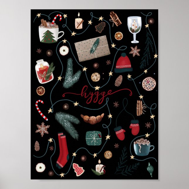 Dark Hygge Weihnachten Poster (Vorne)