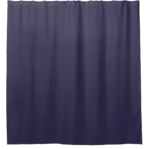 Dark Indigo Tinte Blue Solid Color Print Duschvorhang