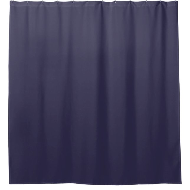 Dark Indigo Tinte Blue Solid Color Print Duschvorhang (Vorderseite)