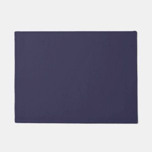 Dark Indigo Tinte Blue Solid Color Print Fußmatte