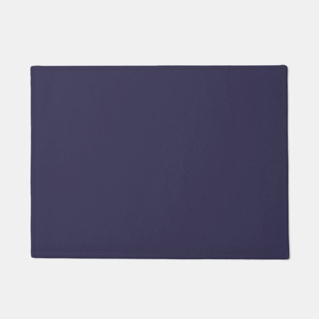 Dark Indigo Tinte Blue Solid Color Print Fußmatte (Vorderseite)