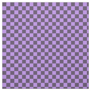 Dark Indigo und Blass Violet Checkerboard Stoff