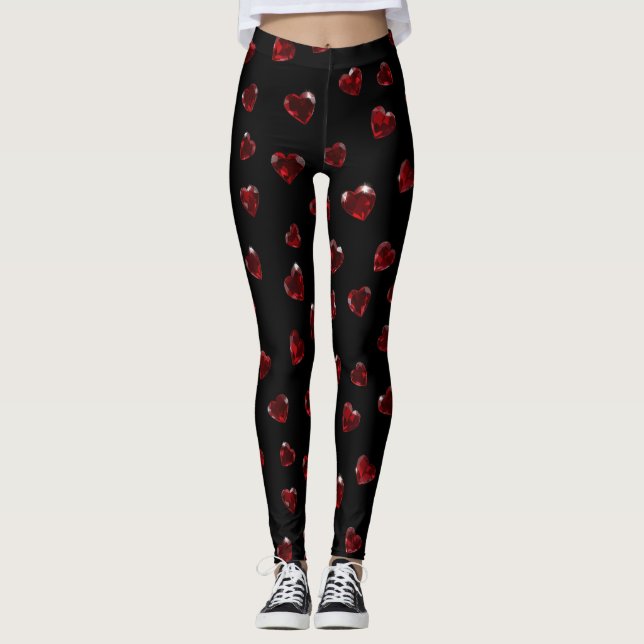Dark Jeweled Heart Leggings (Vorderseite)