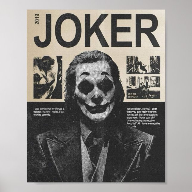 Dark Joker Poster - Gritty Urban ClownsKunstmuseum (Vorne)